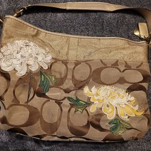 COACH Floral Appliqued PURSE